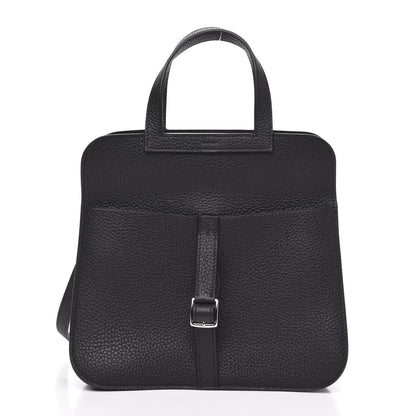 Hermes Taurillon Clemence Halzan 25 Black 3 of 12