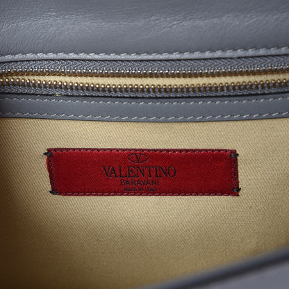 Valentino Garavani Vitello Medium Glam Lock Rockstud Flap Light Stone 6 of 7