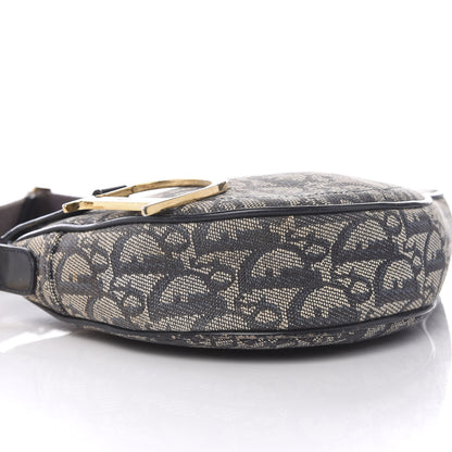 Christian Dior Monogram Saddle Pochette Blue 7 of 10