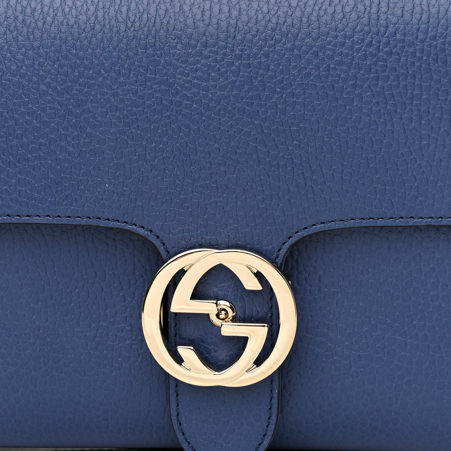 Dollar Calfskin Interlocking G Top Handle Shoulder Bag Caspian