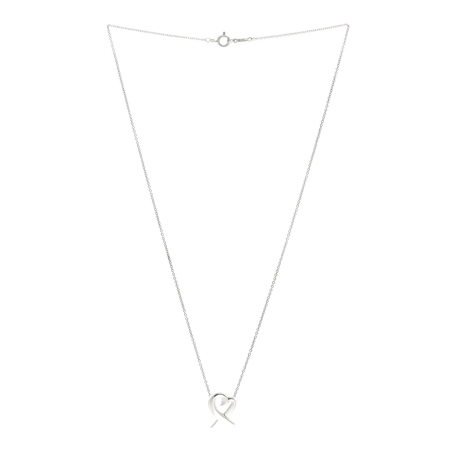 Sterling Silver Paloma Picasso Loving Heart Pendant Necklace