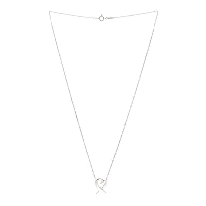 Tiffany Sterling Silver Paloma Picasso Loving Heart Pendant Necklace 3 of 6