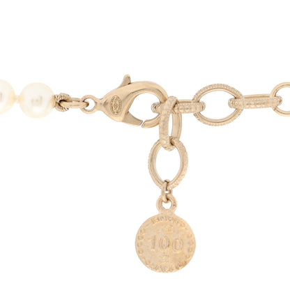 Chanel Pearl CC 100th Anniversary Necklace Light Gold 5 of 6