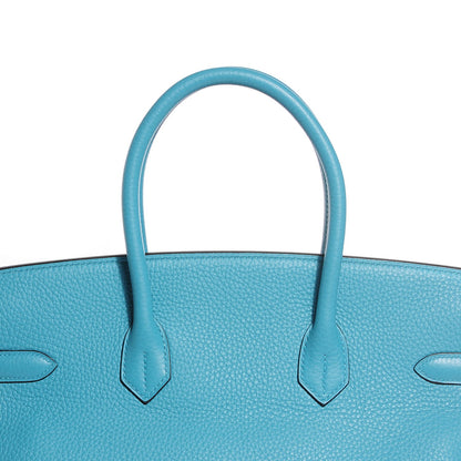 Hermes Togo Birkin 35 Bleu Saint Cyr 17 of 26