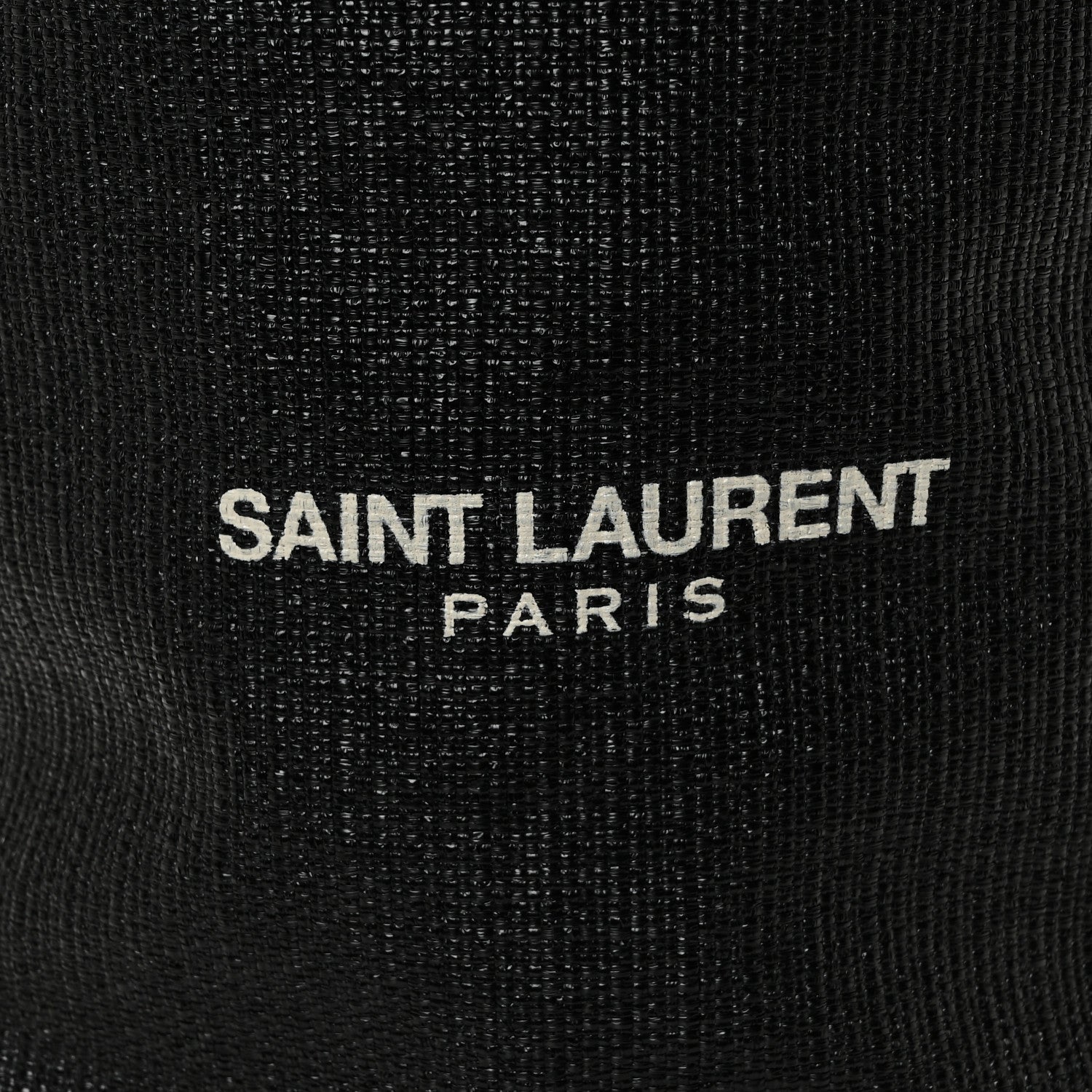 Saint Laurent Linen Canvas Teddy Shopping Bag Black 16 of 16