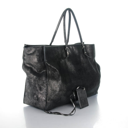 Balenciaga Metallic Calfskin Milkyway Papier A4 Tote Black 3 of 7