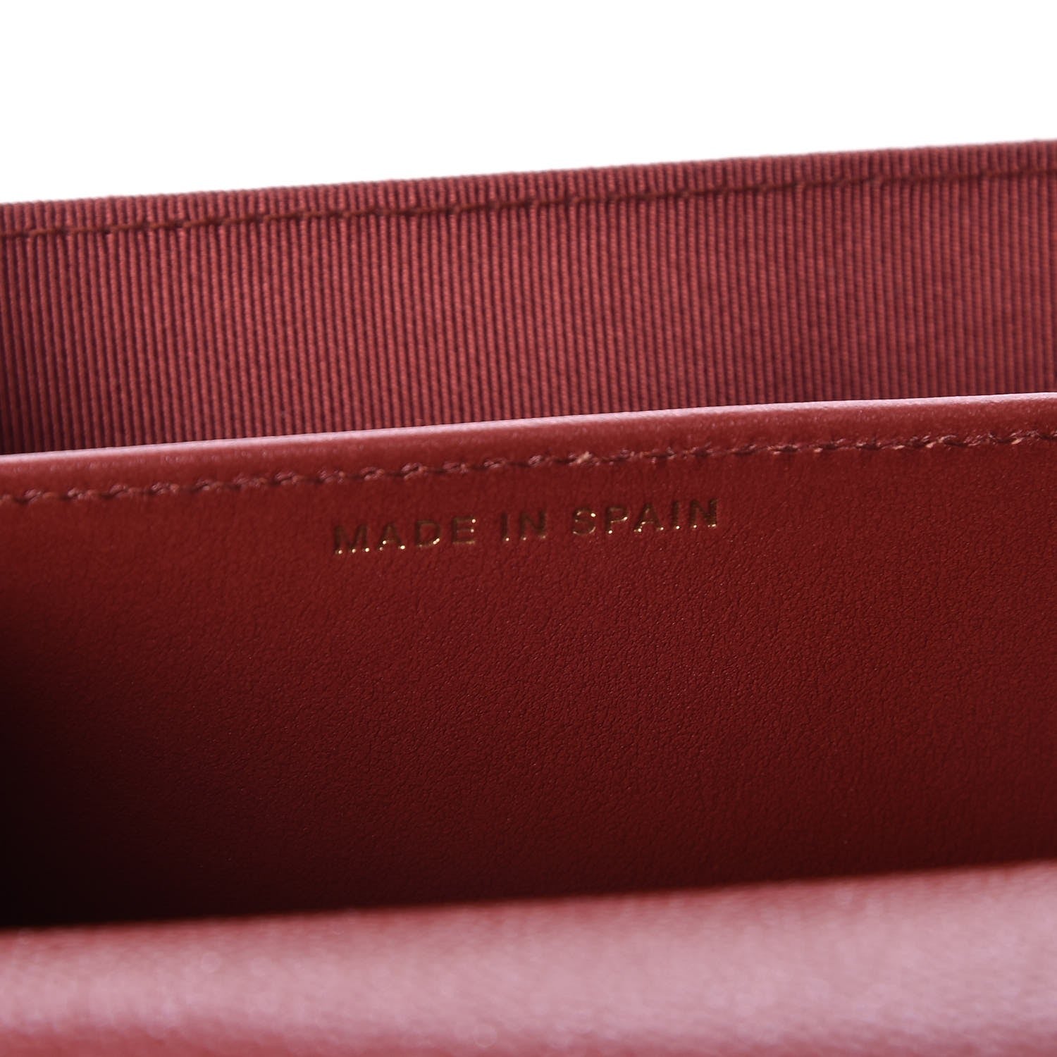 Chanel Metallic Caviar Quilted Coin Purse Dark Red 8 of 9