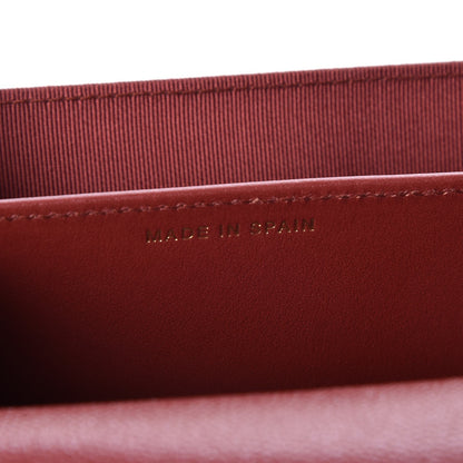 Chanel Metallic Caviar Quilted Coin Purse Dark Red 8 of 9