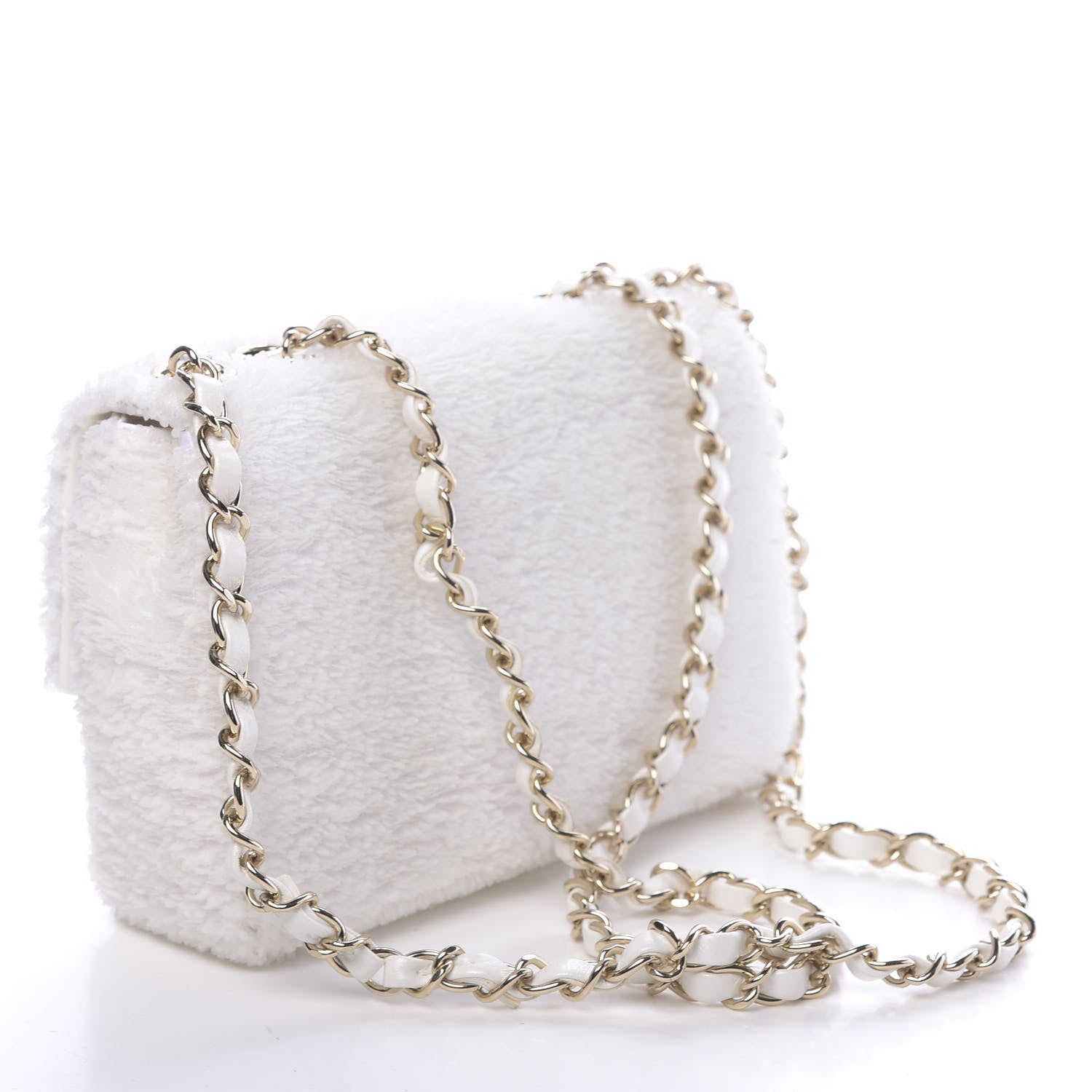 Chanel Sequin Mini Rectangular Flap White 3 of 10