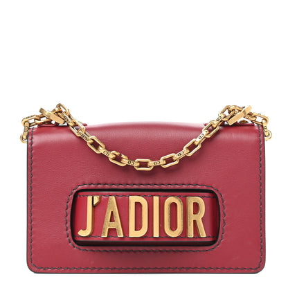 Christian Dior Calfskin Mini J'Adior Chain Flap Bag Red 1 of 8