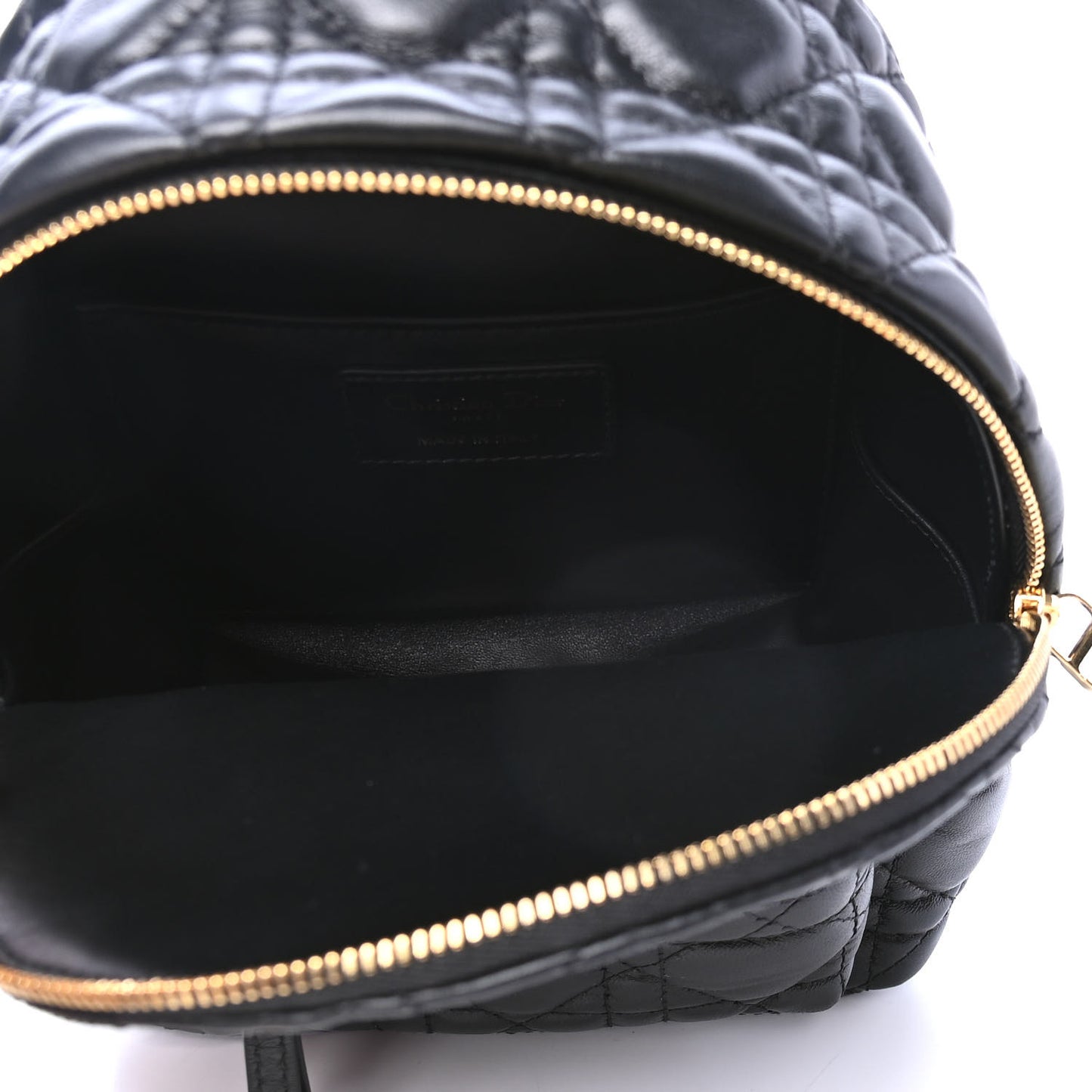 Lambskin Cannage Mini Backpack Black