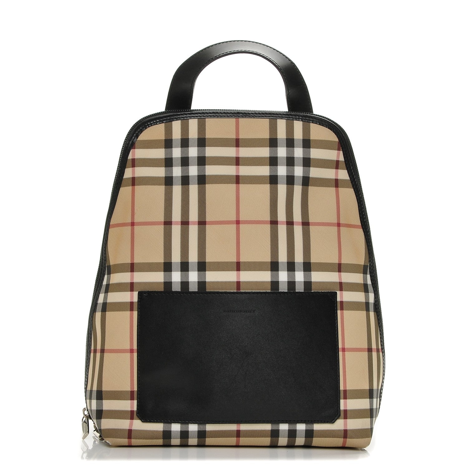 Burberry Canvas House Check Backpack Black 1 of 11