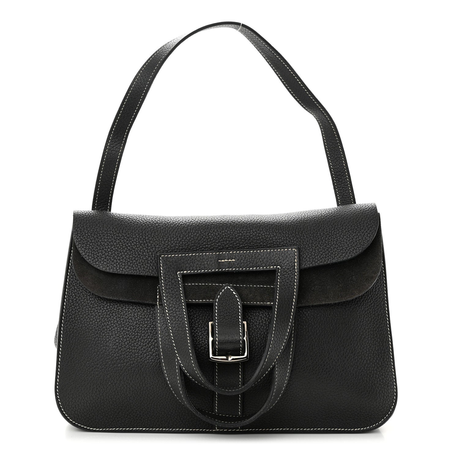 Hermes Taurillon Clemence Halzan 31 GM Black 1 of 16