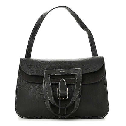 Hermes Taurillon Clemence Halzan 31 GM Black 1 of 16