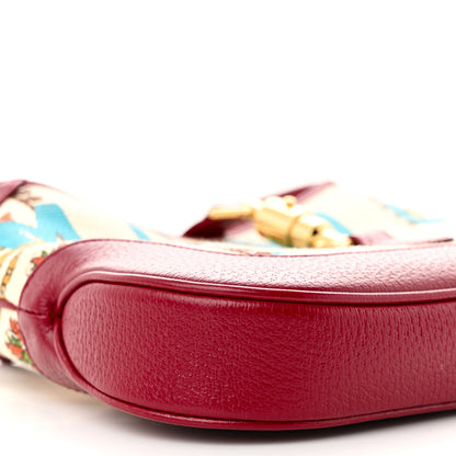 Gucci Canvas Calfskin 100 Centennial Music Small Jackie 1961 Hobo Ivory Red 8 of 10