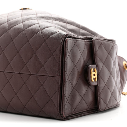 Chanel Caviar Quilted Large Chanel 25 Handbag Dark Brown 10 of 11