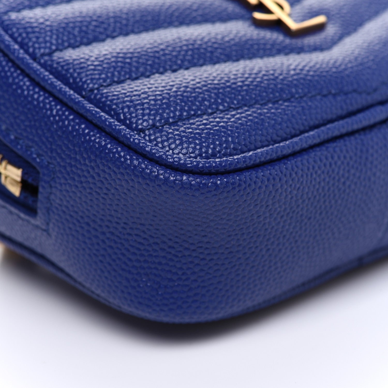 Saint Laurent Grain De Poudre Matelasse Monogram Baby Lou Camera Bag Sapphire Blue 9 of 10