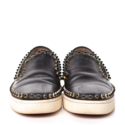 Christian Louboutin Calfskin Studded Womens Cador Flat 35.5 Black 2 of 17