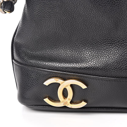 Chanel Caviar CC Drawstring Shoulder Bag Black 14 of 18