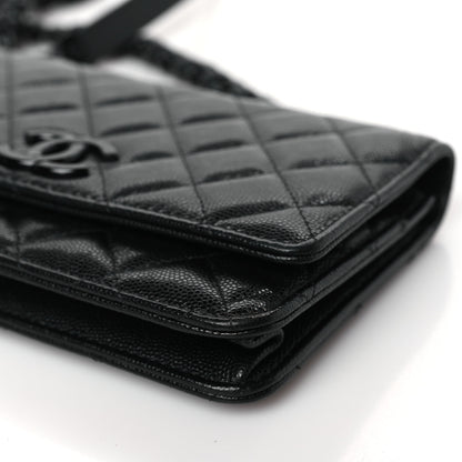 Chanel Caviar Quilted My Everything Wallet On Chain WOC Black 10 of 11