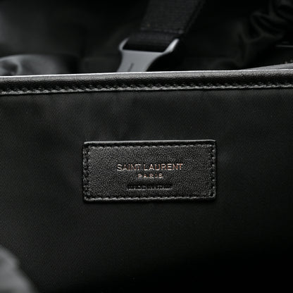 Saint Laurent Lambskin Logo Debossed Backpack Black 6 of 10