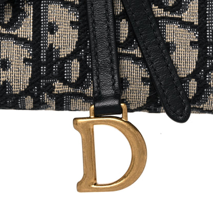 Christian Dior Oblique Saddle Chain Wallet Blue 11 of 16
