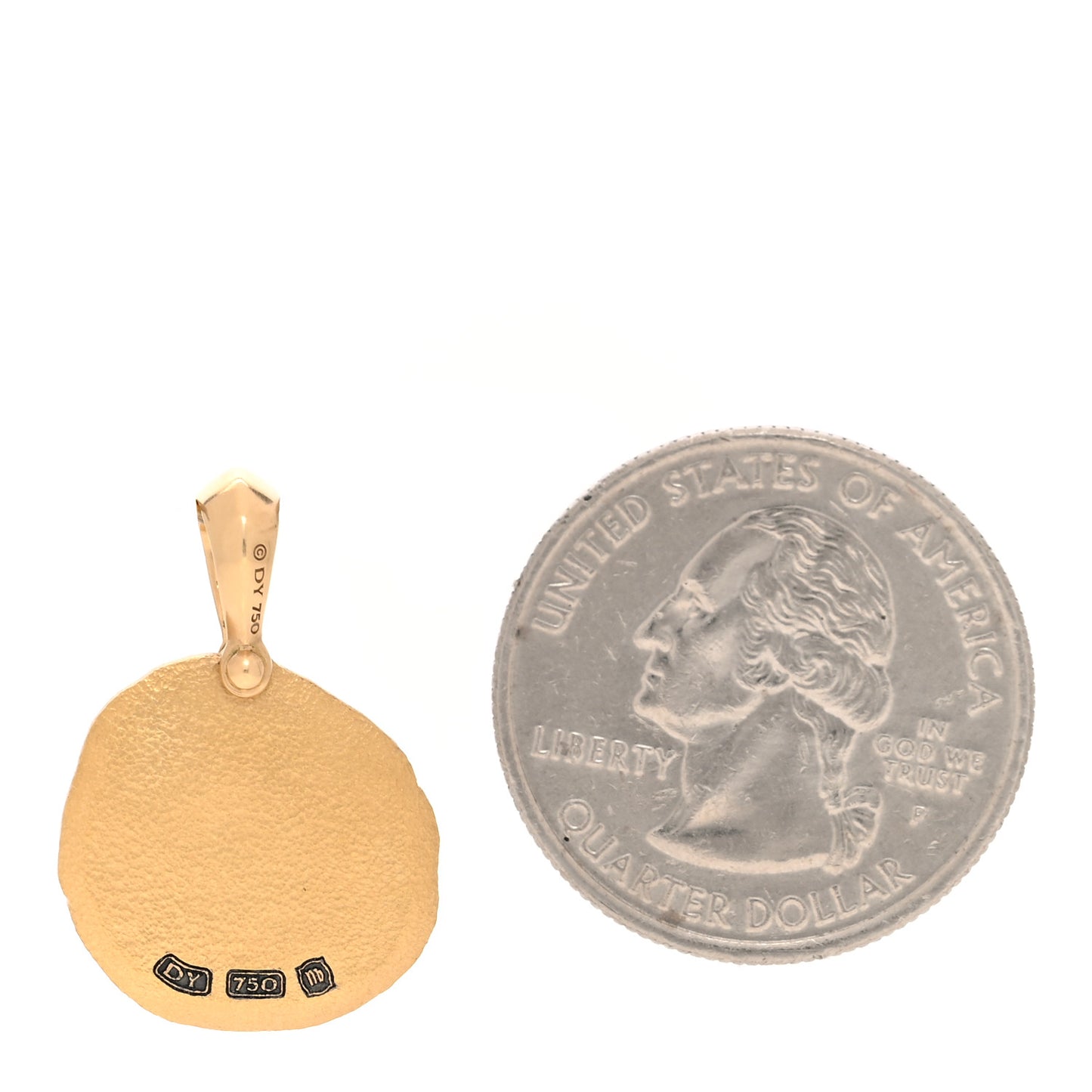 18K Yellow Gold Virgo Zodiac Amulet Pendant