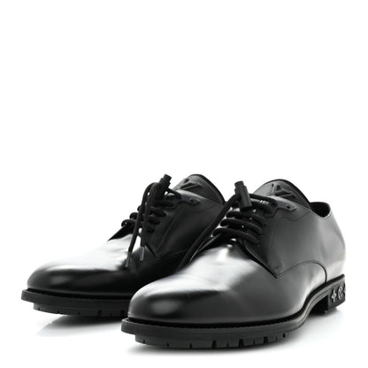 Louis Vuitton Calfskin Mens Formal Derby Shoes 9 Black 4 of 9