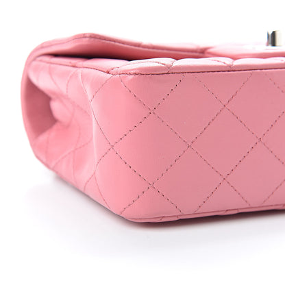 Chanel Lambskin Quilted Mini Rectangular Flap Pink 9 of 11