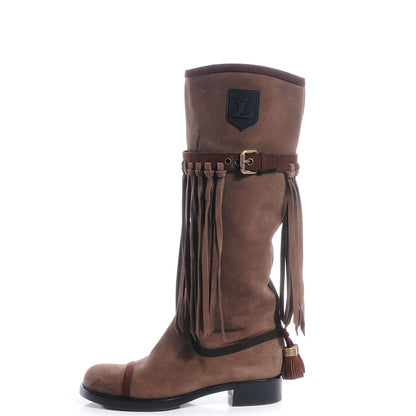 Louis Vuitton Suede Dakota High Boots Taupe 38.5 1 of 6