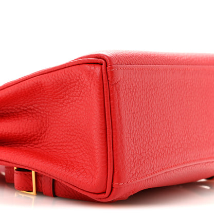 Hermes Taurillon Clemence Kelly Ado Backpack Rouge De Coeur 9 of 12