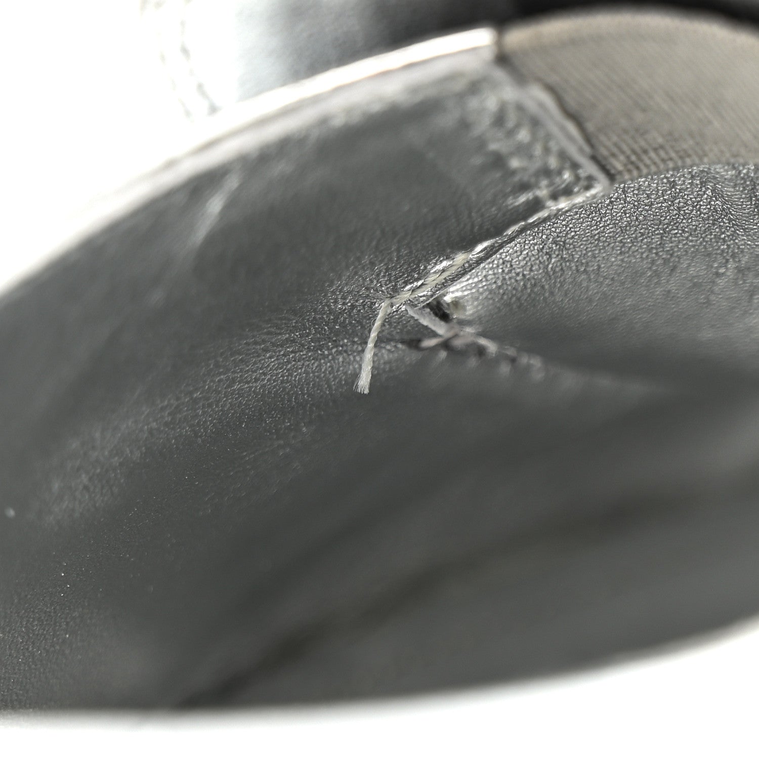 Prada Metallic Brushed Calfskin Metal Triangle Logo 50mm Loafers 39 Argento 10 of 10