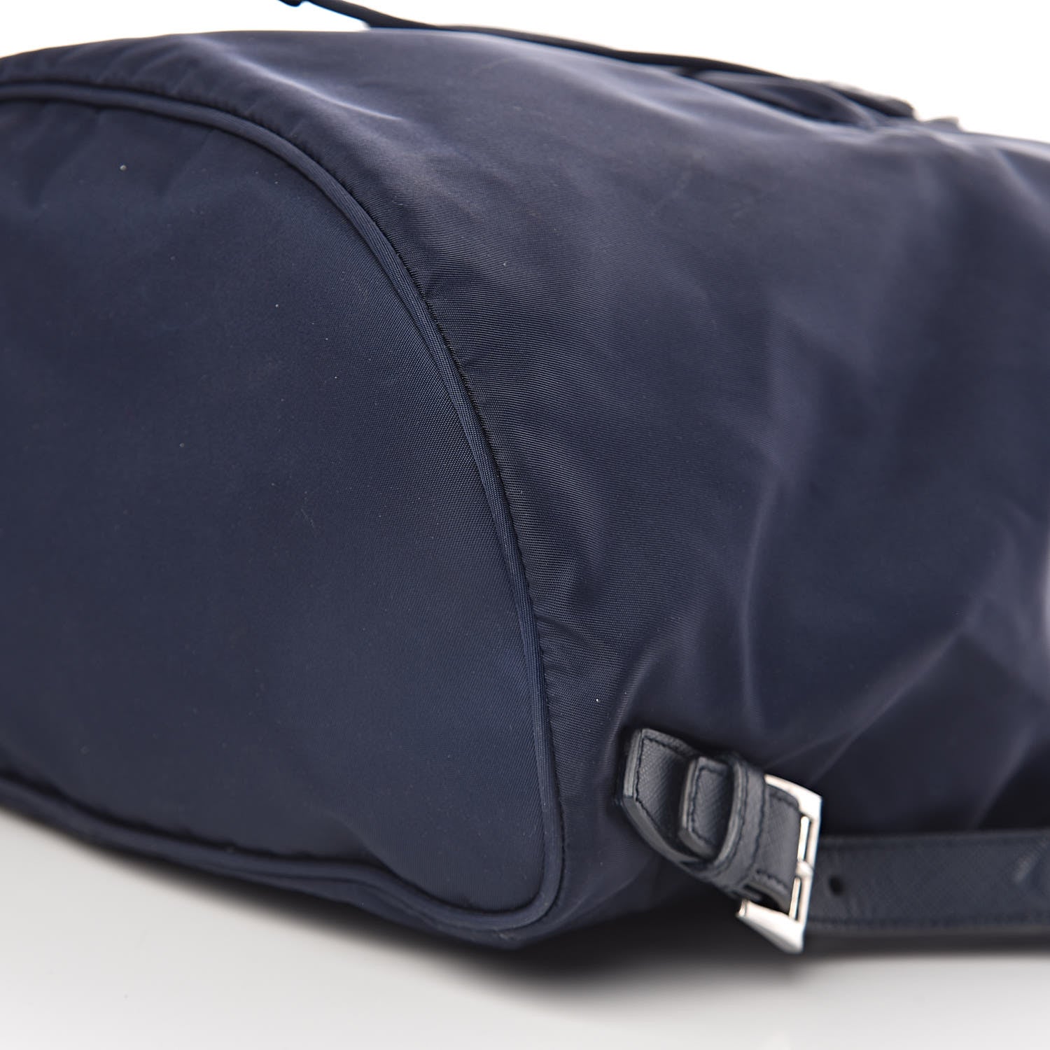 Prada Nylon Vela Saffiano Medium Cinch Backpack Baltico 12 of 13
