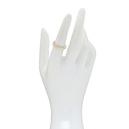 Foundrae 18K Yellow Gold Champleve Enamel Thin Amate Love Band Ring White 53 6.5 2 of 5