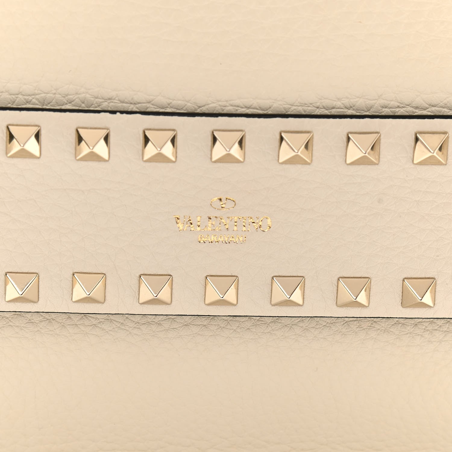 Valentino Garavani Pebbled Calfskin Rockstud Side Slip Crossbody Ivory 6 of 10