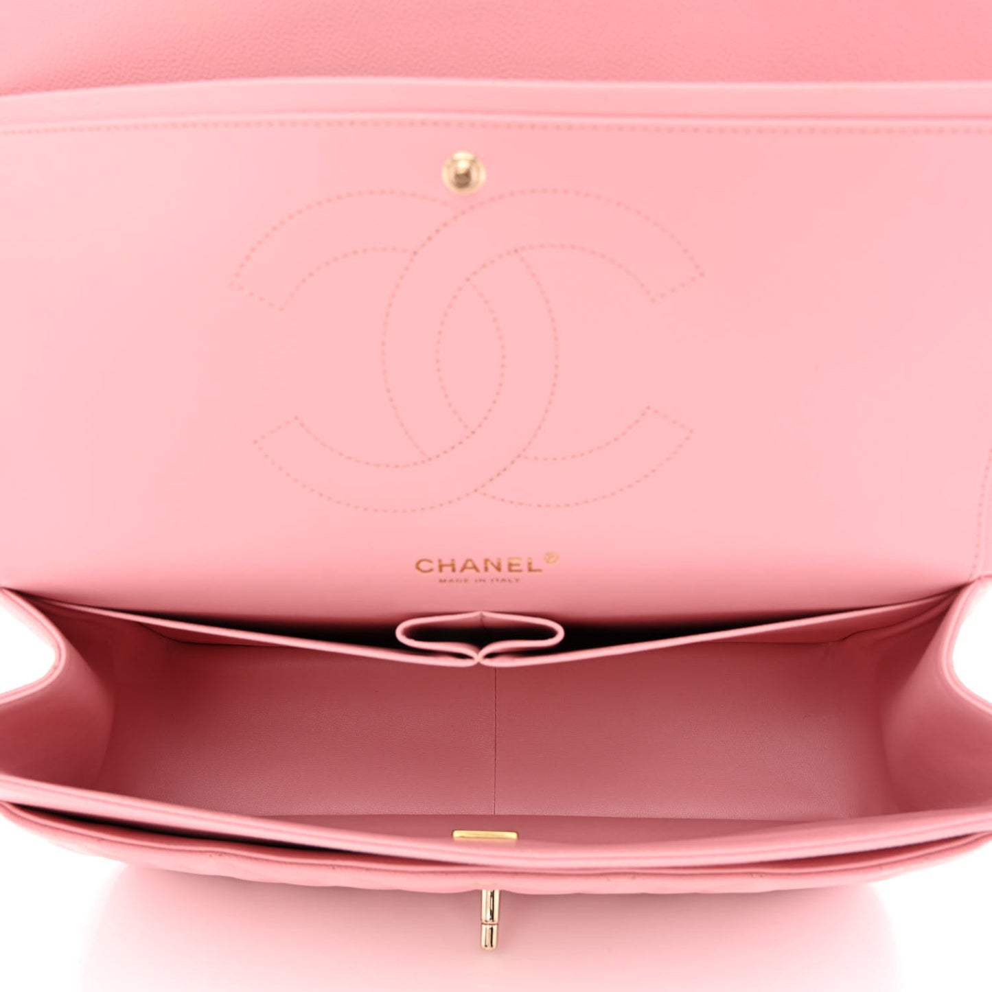 Caviar Quilted Jumbo Double Flap Pink
