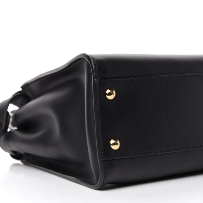Fendi Vitello Seta Shiny Nappa Medium Peekaboo Iconic Satchel Black 7 of 12