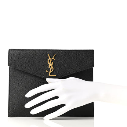 Saint Laurent Grain De Poudre Uptown Baby Pouch Black 2 of 7