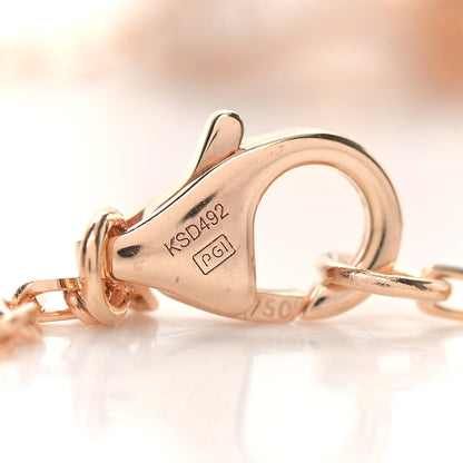 Cartier 18K Pink Gold Diamond Interlocking LOVE Paved Necklace 5 of 6