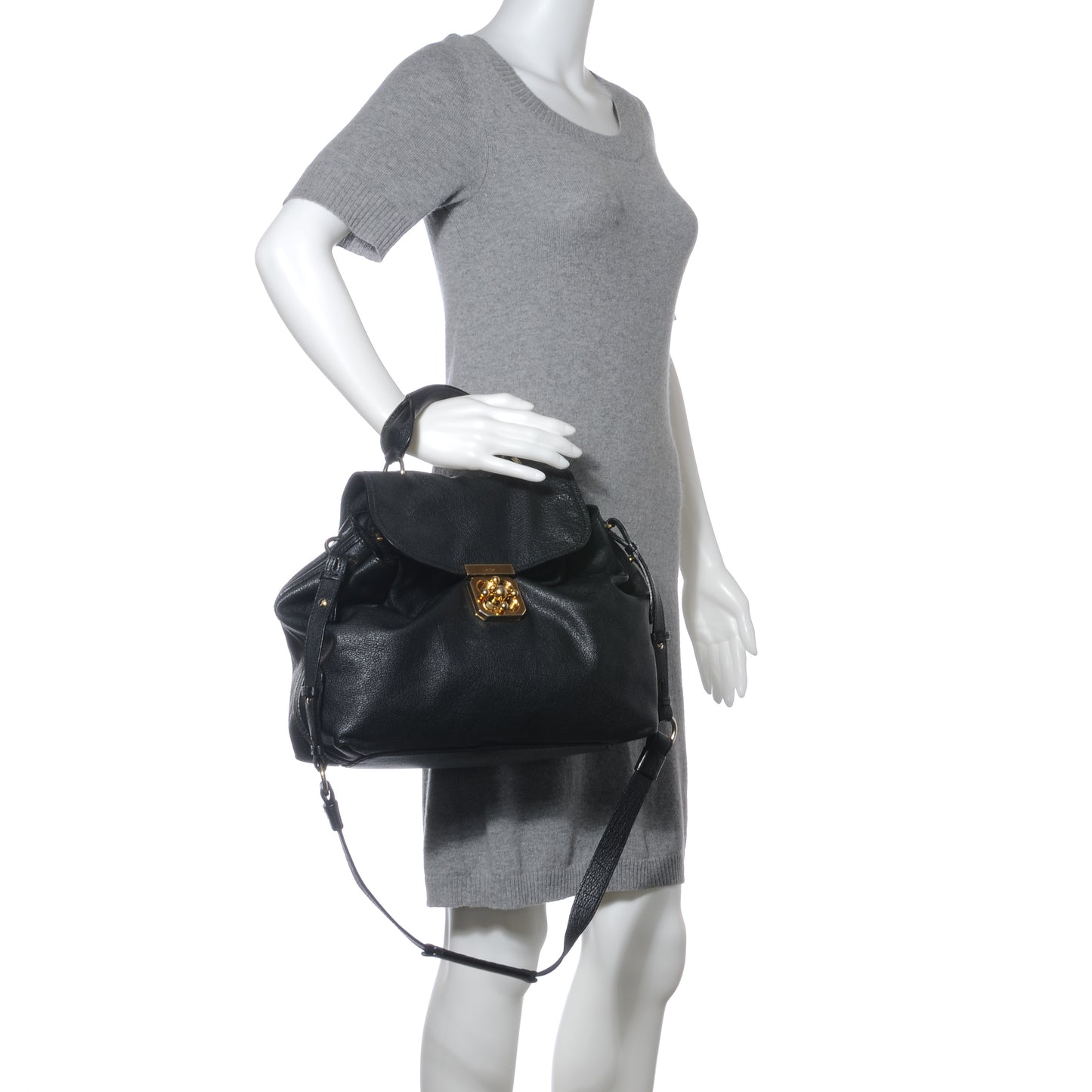 Calfskin Elsie Satchel Black