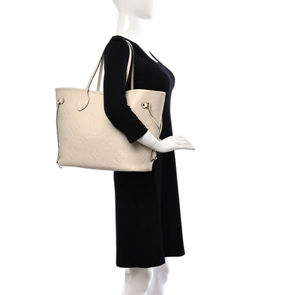 Louis Vuitton Empreinte Monogram Giant Neverfull MM Cream 2 of 11