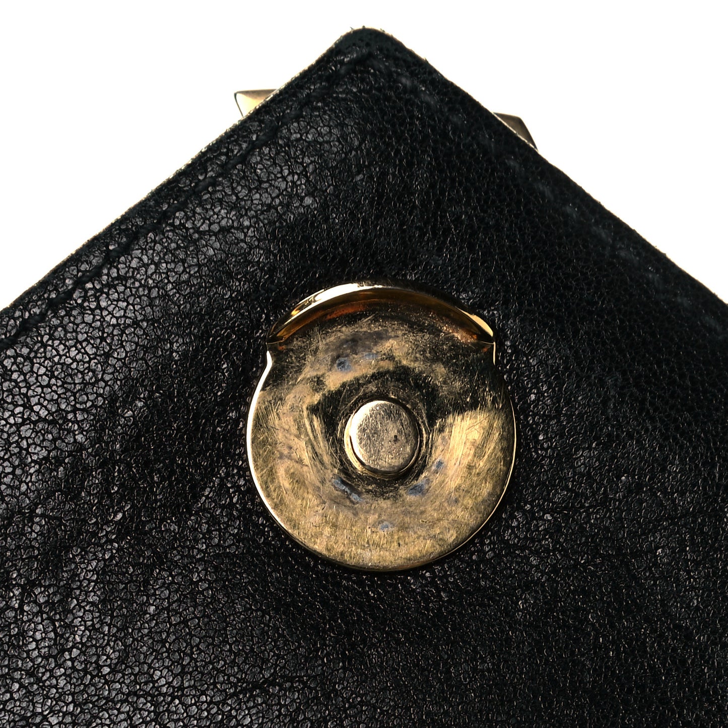 Sheepskin Matelasse Chevron Monogram Medium College Bag Black