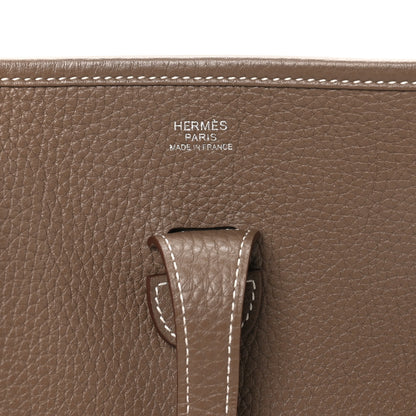 Hermes Taurillon Clemence Evelyne III PM Etoupe 6 of 10