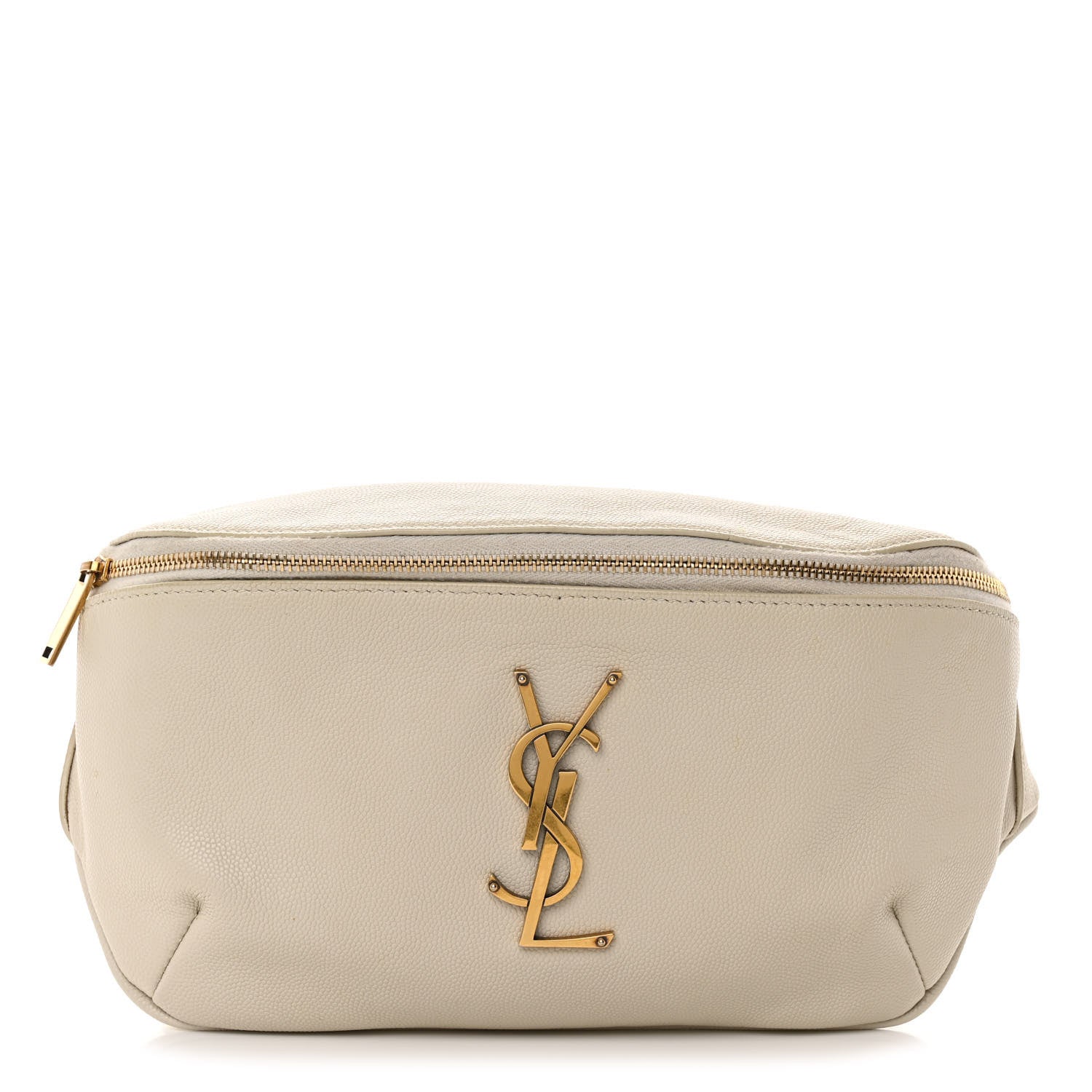 Saint Laurent Grain De Poudre Monogram Belt Bag Blanc Vintage 1 of 9