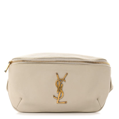 Saint Laurent Grain De Poudre Monogram Belt Bag Blanc Vintage 1 of 9