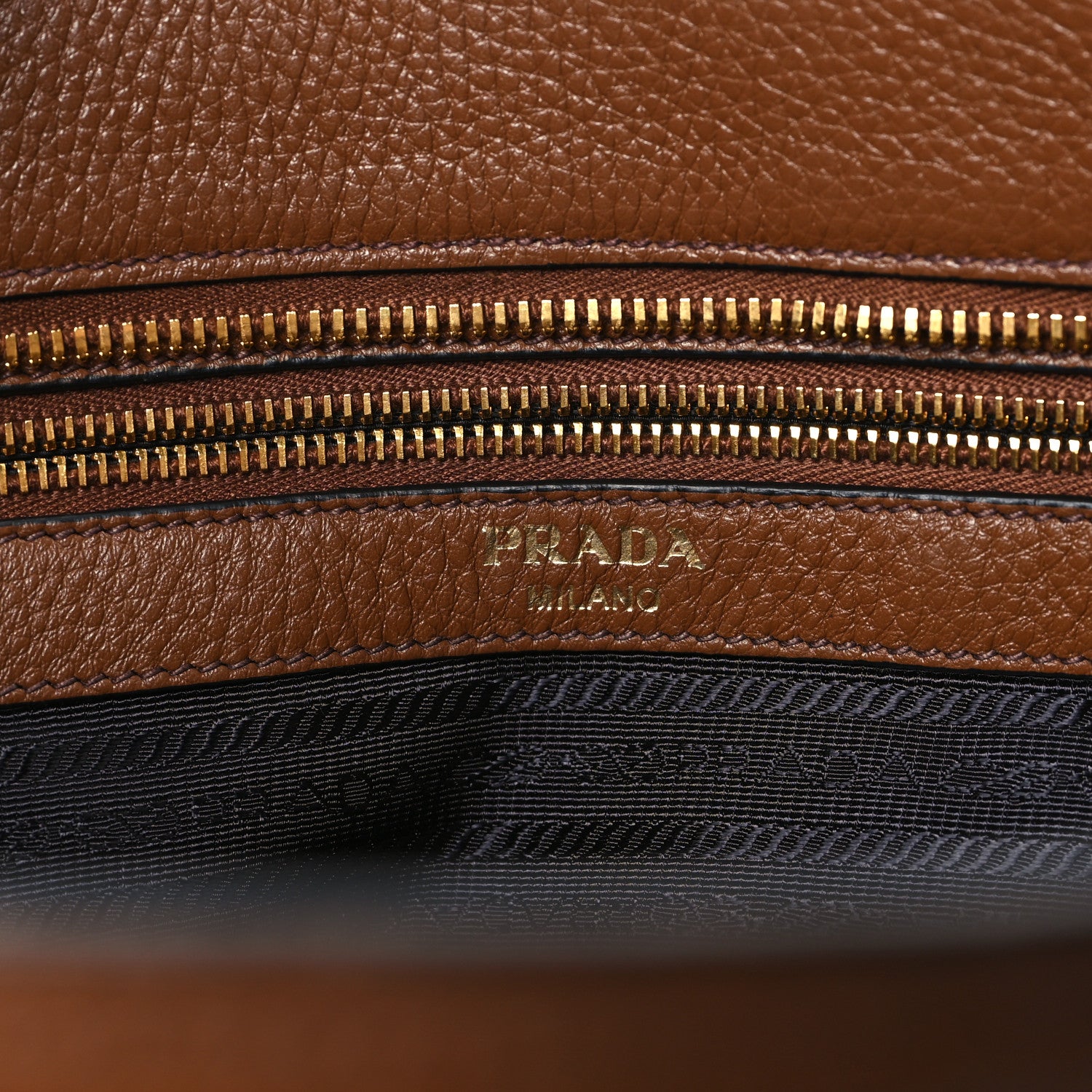 Prada Vitello Daino Pocket Shopping Tote Nocciolo 6 of 11