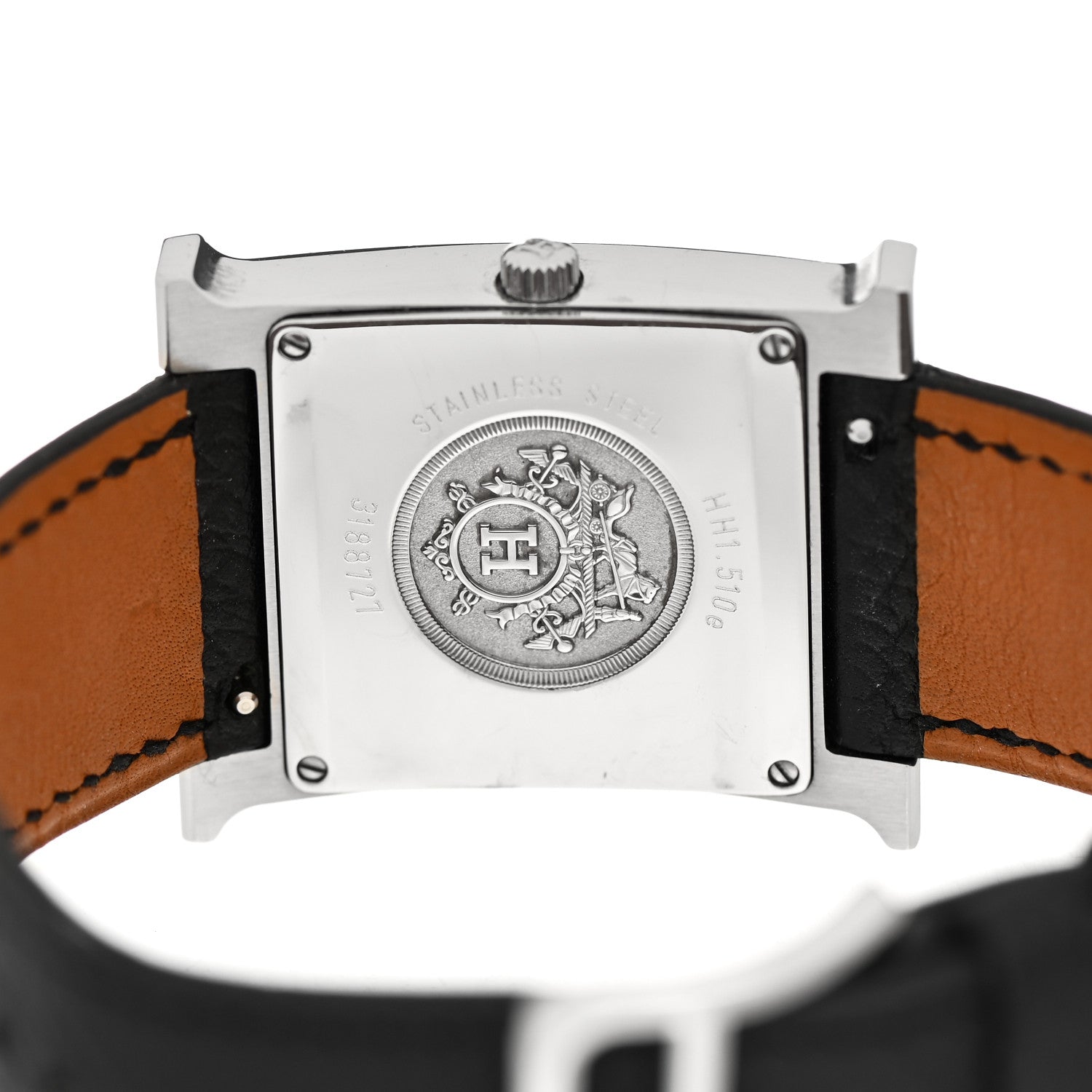 Hermes Stainless Steel Epsom 26mm Heure H Hour Quartz Watch Noir 4 of 5