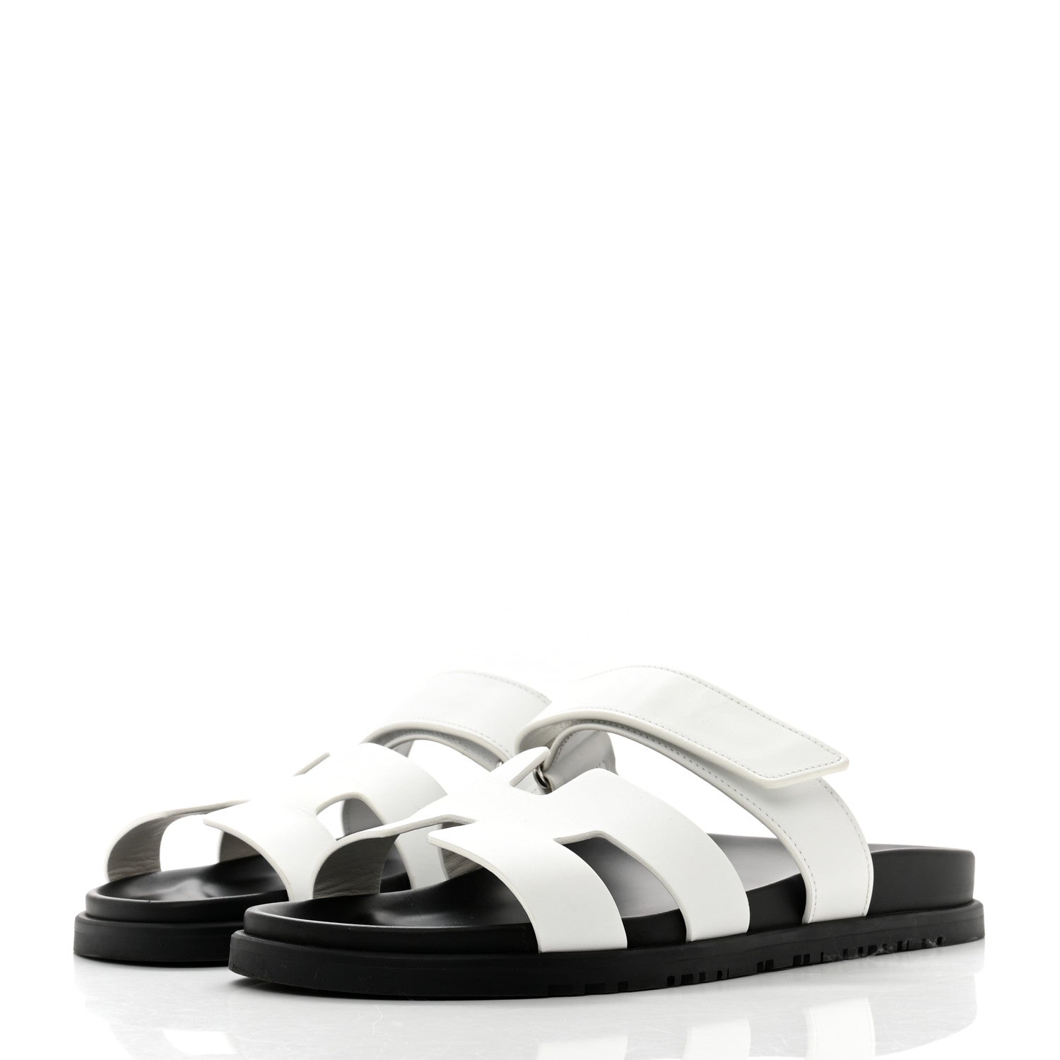Hermes Calfskin Womens Chypre Sandals 40 White 3 of 10