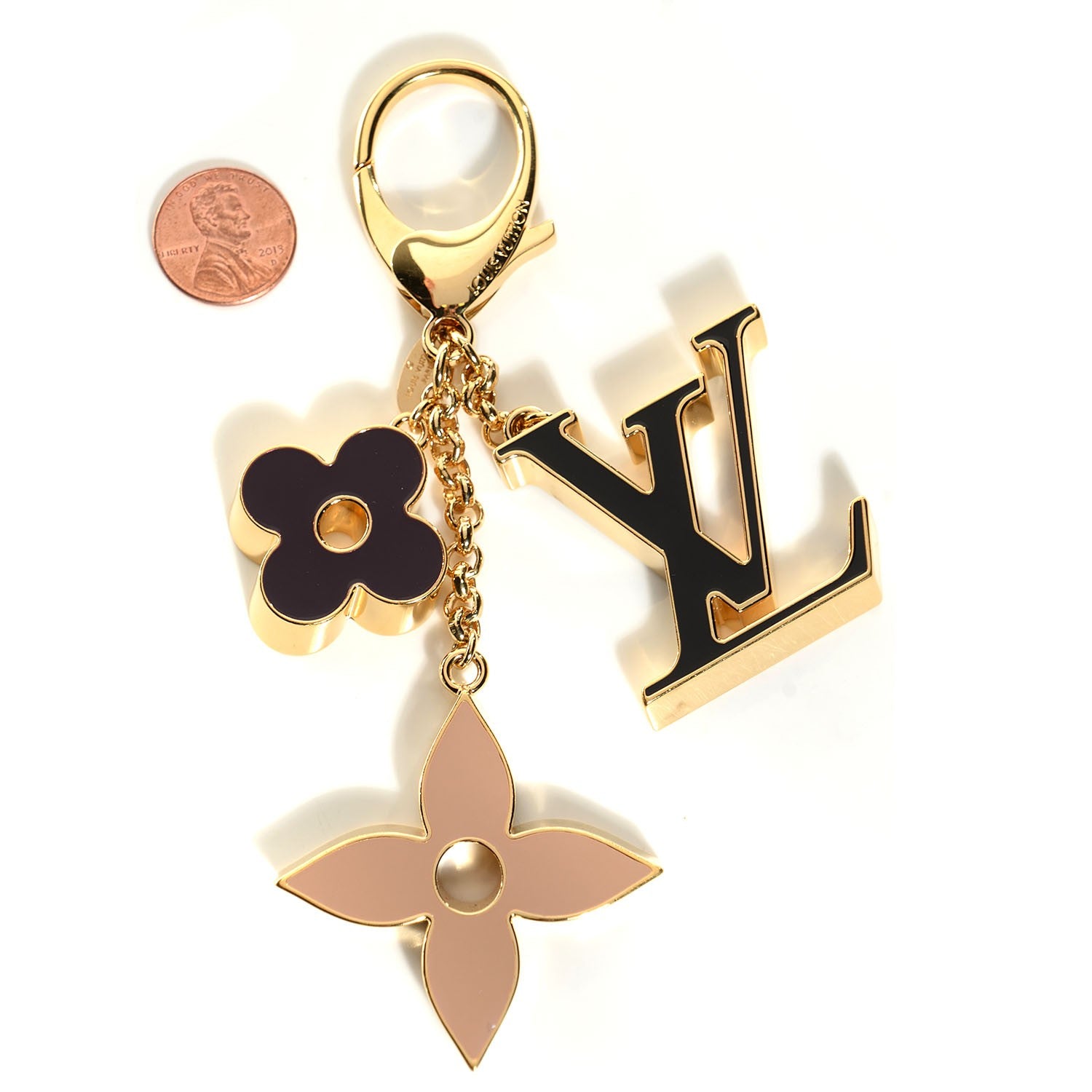 Louis Vuitton Fleur De Monogram Bag Charm Dore 2 of 6
