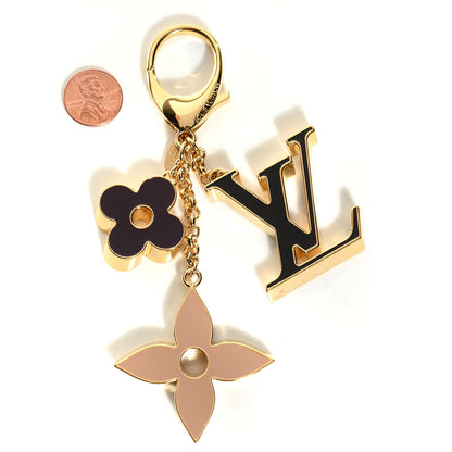 Louis Vuitton Fleur De Monogram Bag Charm Dore 2 of 6